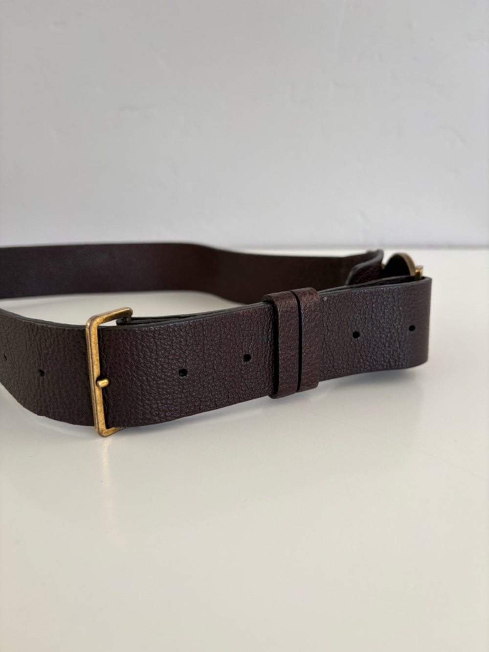Auth BURBERRY Brown Leather Belt - Picture 3 of 9